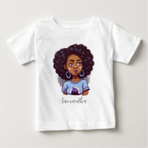 Camiseta Mulher Afro Clássica e Elegante