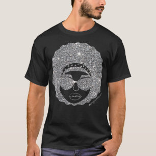 Camiseta Mulher afro latina Melanina reina mulher Bling Sha
