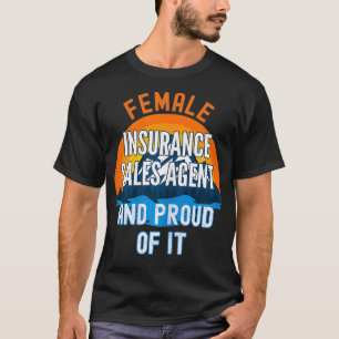 Camiseta Mulher Agente De Vendas De Seguros Femininos E Org