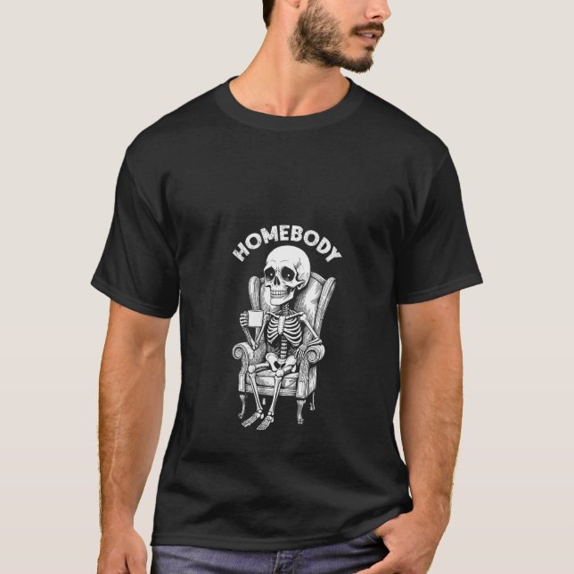Camiseta Mulher: Alguém Engraçado Indoorsy Skeleton Introdu (Frente)