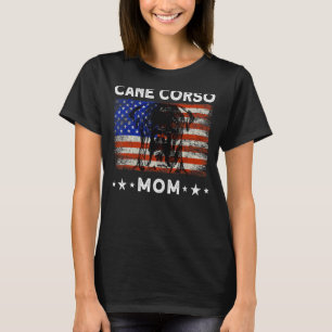 Camiseta Mulher Americana Cane Corso Mãe Cão - Bandeira Ame