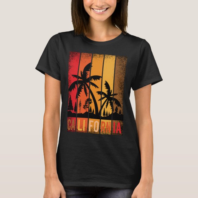Camiseta Mulher americana da praia Califórnia crianças (Frente)