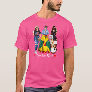 Camiseta Mulher Americana Levantou Granada Sanguínea Grenad