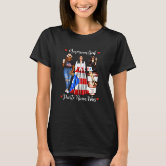 Camiseta Mulher americana porto-riquenha vibra porto-riquen
