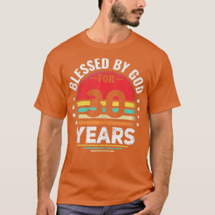 Camiseta Mulher aniversário de 30 anos abençoada por Deus p