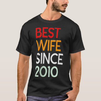 Camiseta Mulher Aniversário, melhor esposa desde 2010