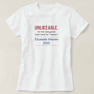 Camiseta Mulher Antipática Pró-Elizabeth Warren Frente