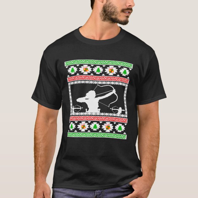 Camiseta Mulher Arco e Flecha Natal Feio Mãe Irmã (Frente)