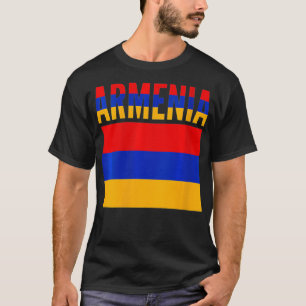 Camiseta Mulher Armênio Presente Armênia Bandeira VNeck1
