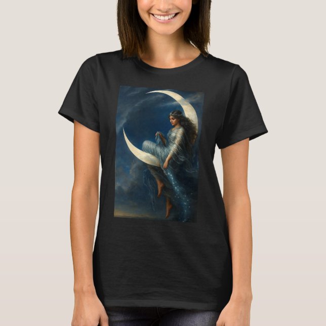 Camiseta Mulher Art Nouveau na Lua Crescente (Frente)