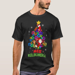 Camiseta Mulher Árvore de Natal do Havaí Mele Kalikimaka