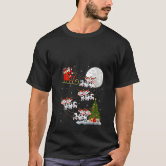 Camiseta Mulher Árvore do Natal Luz Papais noeis Engraçados