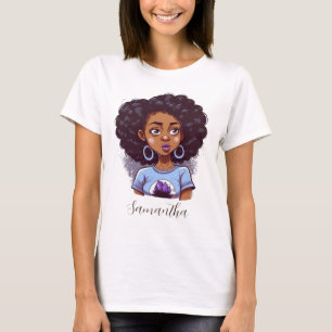 Camiseta Mulher Aula e Elegante Afro