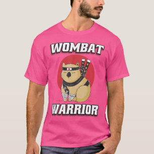 Camiseta Mulher australiana Ninja Engraçada Marsupial Womba