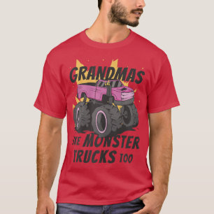 Camiseta Mulher Avó Monstro amante de caminhão Vovó Diverti