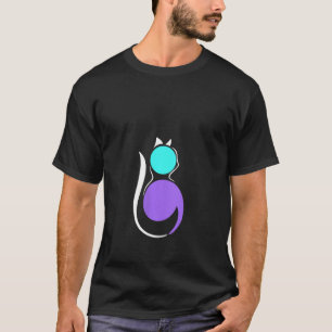 Camiseta Mulher Azul Semicolon Roxo Cat Semi Colon Tatuagem