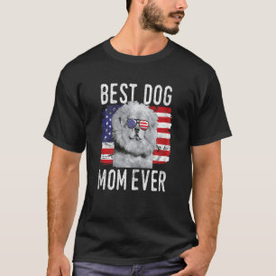 Camiseta Mulher: Bandeira Americana Melhor Cachorro Mãe Eve