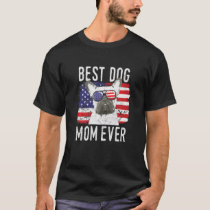 Camiseta Mulher: Bandeira Americana Melhor Cão Mãe Alguma V