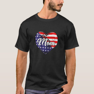 Camiseta Mulher Bandeira Americana Rugby Mãe Roupa 4 De Jul