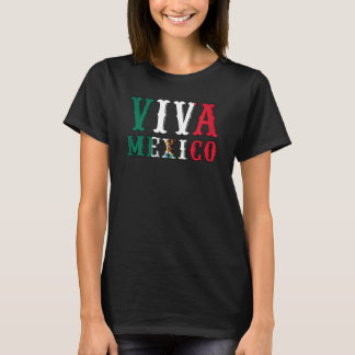 Camiseta Mulher: Bandeira Mexicana Viva Patrimônio Hispânic