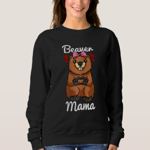 Camiseta Mulher: "Beaver Mama Finger Heart Beaver"
