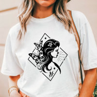 Mulher Boho Borboleta Floral Arte Geométrica