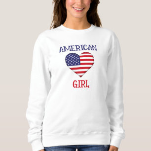 Camiseta Mulher: Bonita 4 de julho Oferece Branca a Menina 