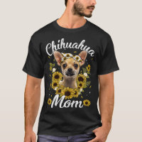 Mulher Bonita Chihuahua Mãe Cachorro Sunflower Mãe