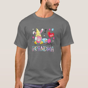 Camiseta Mulher Bonita Gnomo Com Orelhas Coelhinhas Eu Ador