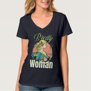 Camiseta Mulher Bonita – Ilustração de Beleza Cativante