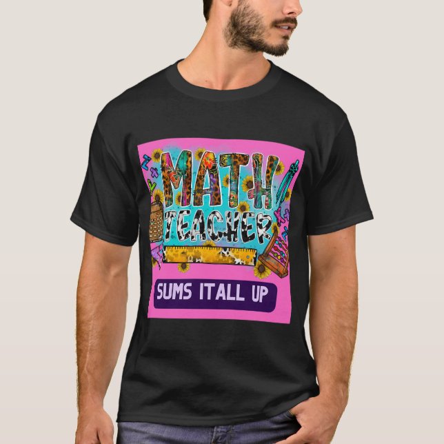 Camiseta Mulher Bonita Mãe Professora De Matemática Deu Ide (Frente)