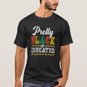 Camiseta Mulher bonito Do Orgulho Negro E Educada Negra
