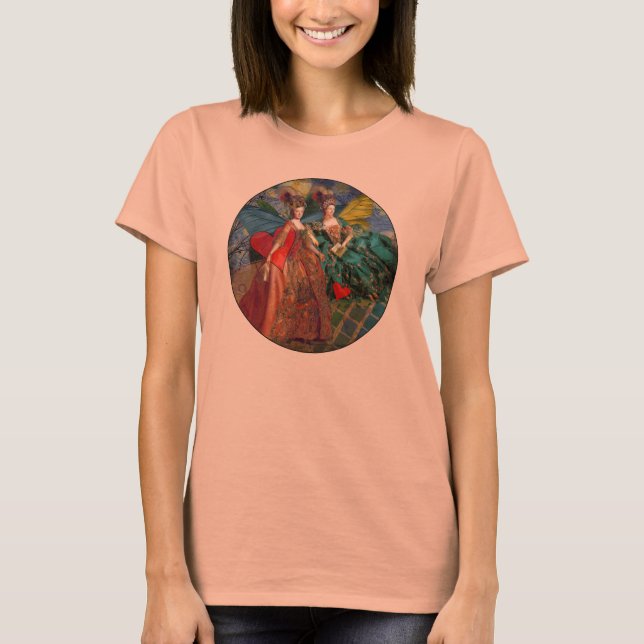 Camiseta Mulher Borboleta Caprichosa Gêmeos Gótica Clássica (Frente)