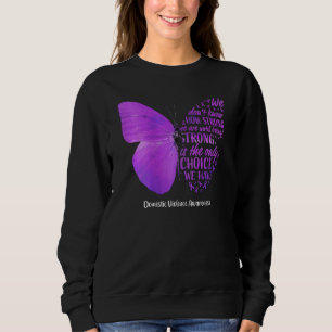 Camiseta Mulher Borboleta Roxo Fita Violência Doméstica A