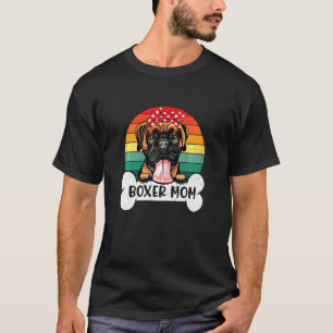 Camiseta Mulher Boxer Mãe Cachorro Mãe