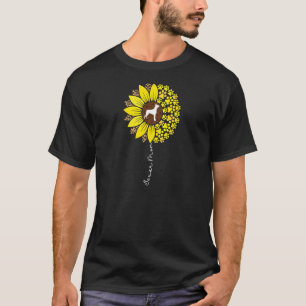 Camiseta Mulher Boxer Mãe Para Mulheres Cachorro De Girasso