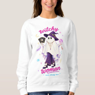 Camiseta Mulher Bruxa Fantasma com Cartas de Tarot & Bola d