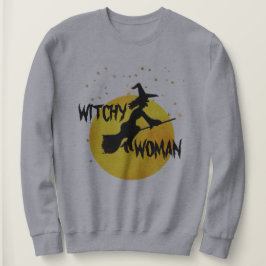 Camiseta Mulher Bruxa Silhouette Voando Bruxas Estrelas da