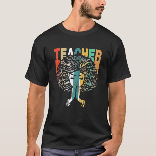 Camiseta Mulher: Cabelo Natural Afro Para Professores Afric (Frente)