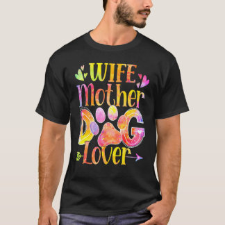 Camiseta Mulher Cachorro Cachorro Mamãe Tie Dia de as mães