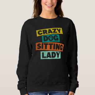 Camiseta Mulher Cachorro Louco Sentando Lady Cachorro Walke