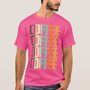 Camiseta Mulher Café Café Café Carta Café Impressão Funny C