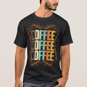 Camiseta Mulher Café Café Café Carta Café Impressão Funny C
