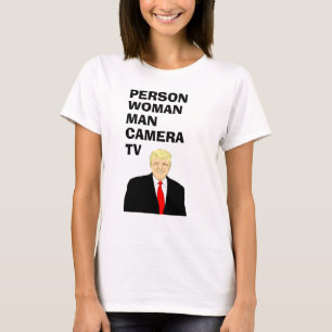 Camiseta Mulher: Câmera TV Engraçada Trump