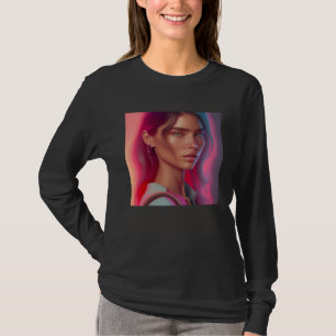 Camiseta Mulher Carro de Corrida Pôr do Sol Rosa Explorador