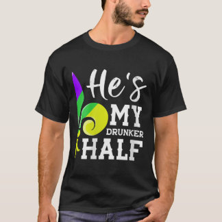 Camiseta Mulher Casal Louisiana Correspondendo Mardi Gras H