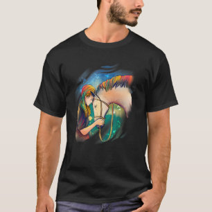 Camiseta Mulher Cavalo Menina Cavalgando Cavalo Menina Col