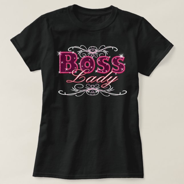 Camiseta Mulher: Chefe Bonito Desorativa Lady Bling (Frente do Design)