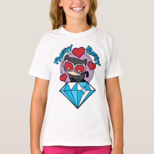 Camiseta Mulher-Chibi Sentada Em Diamante Grande