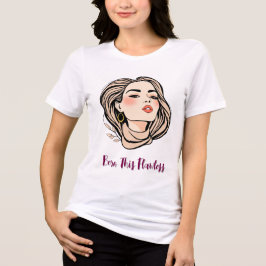 Camiseta Mulher Chic com aparência de vidro suave